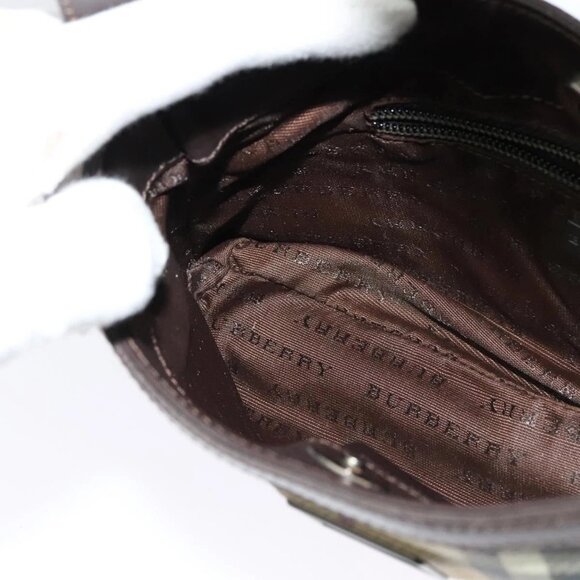 BURBERRY Nova Check Accessory Pouch PVC Beige Auth 123036 - Picture 12 of 16